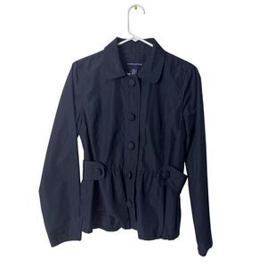 Banana Republic Womens Navy Button-Up Jacket S